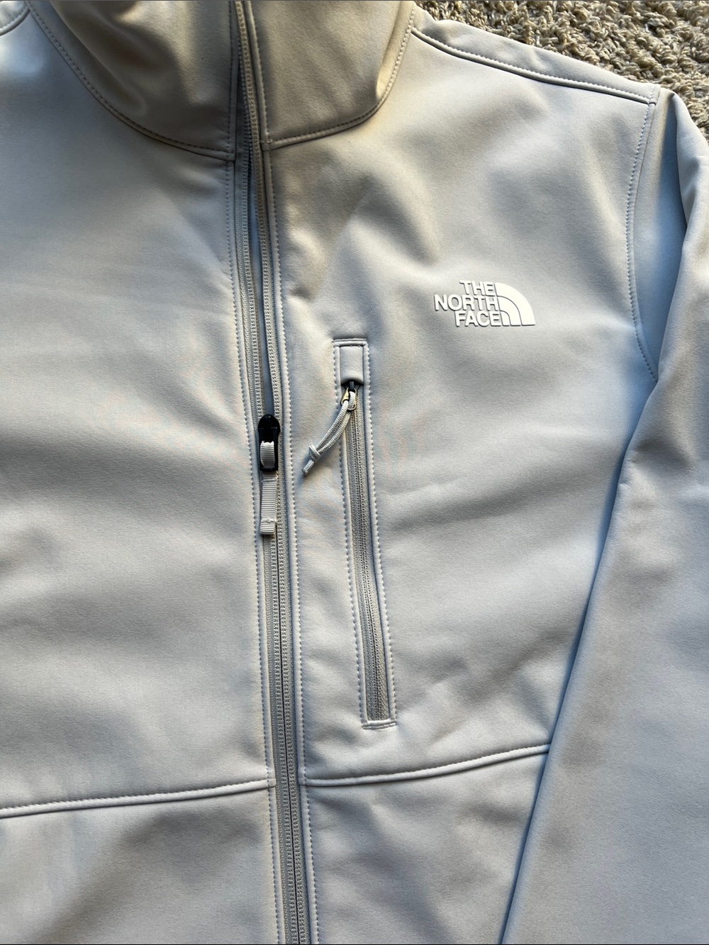 Men’s The North Face Apex Bionic Jacket light gray Size M - Picture 2 of 8